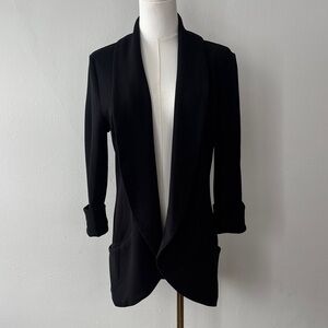 French Mauve Open Front Blazer – Size M – Soft Drape | 3/4 Sleeve